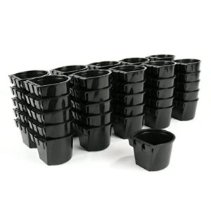 the rop shop | (pack of 50) black cage cups with shift lock design for fenced & caged animals