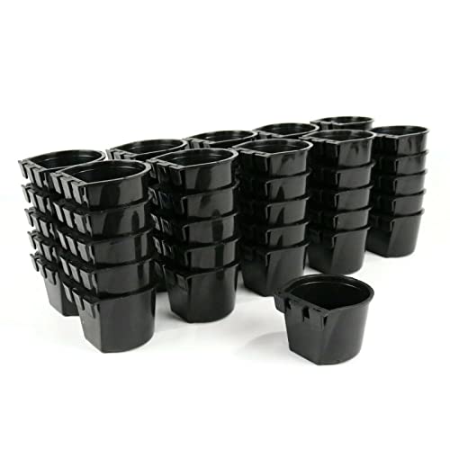 The ROP Shop | (Pack of 50) Black Cage Cups with Shift Lock Design for Fenced & Caged Animals