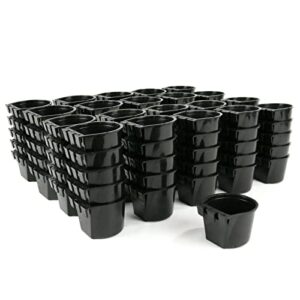 the rop shop | (pack of 200) black cage cups for chicken, dog, pheasant, rabbit feed & water
