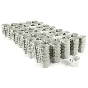 the rop shop | (pack of 200) gray cage cups for chickens, dogs, pheasants, rabbits feed & water