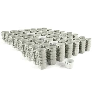 the rop shop | (pack of 300) gray cage cup hold 0.5 pint / 8 fl oz to hang feed & water for pet