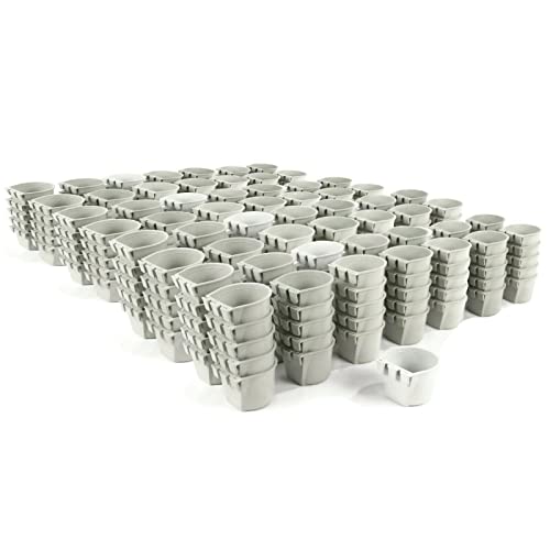 The ROP Shop | (Pack of 300) Gray Cage Cup Hold 0.5 Pint / 8 fl oz to Hang Feed & Water for Pet