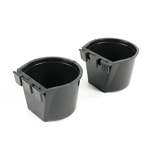 The ROP Shop | (Pack of 2) Black Cage Cups with Shift Lock Design for Caged and Fenced Animals