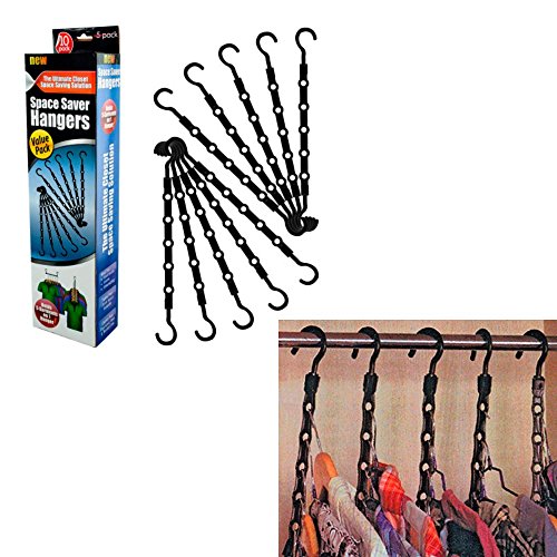 10 Pc Space Saver Hangers Closet Organizer Pants Rack Magic Hangers 5 in 1 New !