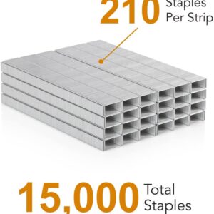 Staples 3 Pack - 15,000 Staples Standard - Heavy Duty Chisel Point Standard Staples 1/4 Inch Staple - Standard Staples for Stapler Jam Free Office Staples for Standard Stapler