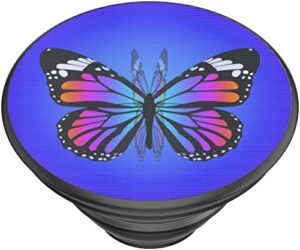 popsockets poptop (top only. base sold separately) swappable top for popsockets phone grip base, playful poptop - lenticular flutterfly