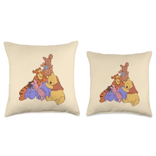 Disney Winnie The Pooh Hundred Acre Kanga Roo Group Hug Throw Pillow, 18x18, Multicolor