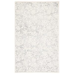 safavieh metro collection area rug - 8' x 10', grey & ivory, handmade wool, ideal for high traffic areas in living room, bedroom (met853f)