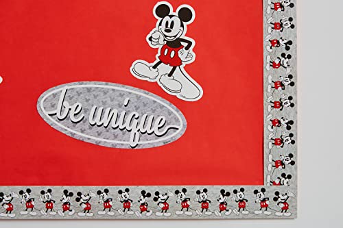 Eureka 845665 Disney Retro Mickey Mouse Poses Decorative Classroom and Bulletin Board Trim for Teachers, 2.25" Wide with 37 Feet Total, Multicolor, 12 Strips