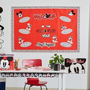 Eureka 845665 Disney Retro Mickey Mouse Poses Decorative Classroom and Bulletin Board Trim for Teachers, 2.25" Wide with 37 Feet Total, Multicolor, 12 Strips