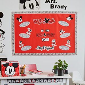 Eureka 845665 Disney Retro Mickey Mouse Poses Decorative Classroom and Bulletin Board Trim for Teachers, 2.25" Wide with 37 Feet Total, Multicolor, 12 Strips