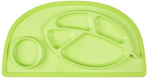 infantino all-in-one lil’ foodie tray - green - bpa-free, food-grade, divided food & sippy cup sections - dishwasher-safe - for babies & toddlers 4m+
