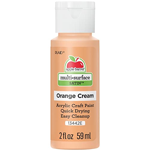 Apple Barrel Multi-Surface Acrylic Paint, 2oz, Orange Cream