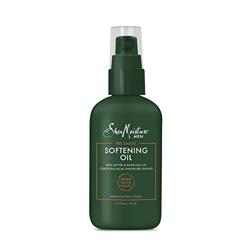 SheaMoisture Men Shaving Oil For Smooth Skin and Maximum Glide Pre-Shave Softening Oil Dermatologist-Tested Skin Care Proven to Prevent Razor Bumps 3.2 oz