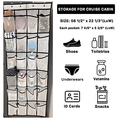 Cruise Essentials Over The Door Shoe Organizer Magnetic Hooks for Royal Caribbean/Carnival/Princess/NCL/Celebrity/MSC/Norwegian Ship Cabin,Small Hanging Decoration Magnets,Travel Accessories Must Have