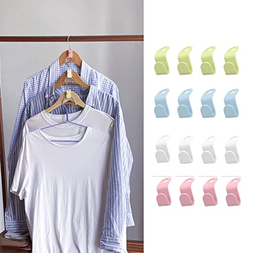 100Pcs Hooks Clothes,Space Saving Clothes Hanger Connector Hooks，Closet Hangers Space Saver，Connecting Buckle Hooks for Hangers，Hanger Clips for Plastic Hangers，Closet Hanger Organizers