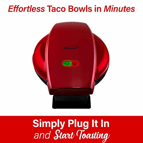Brentwood TS-257R Taco Bowl Maker, 750 Watts, Red