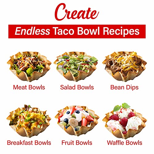 Brentwood TS-257R Taco Bowl Maker, 750 Watts, Red