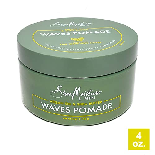 SheaMoisture Men Waves Pomade Argan Oil and Shea Butter - Hair Care Styling Product for Frizz Control and Waves - Men's styling hair wax 4 oz (1)