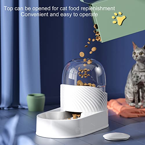 WERTSW Automatic Dog Cat Feeder and Water Dispenser Set 2L, Gravity Pet Food Feeder Dog Water Bowl Dispenser, 100% BPA-Free & Easily Clean, Self Feeding Station for Dogs Cats Pets Animals, Orange