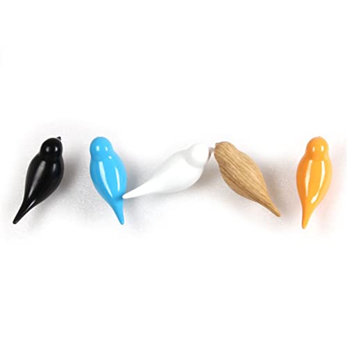 WFJDC Creative Bird Shape Home Decoration Storage Resin Wood Grain Rear Coat Hanger Hook (Color : D, Size : 10.5X 4 x 4cm)