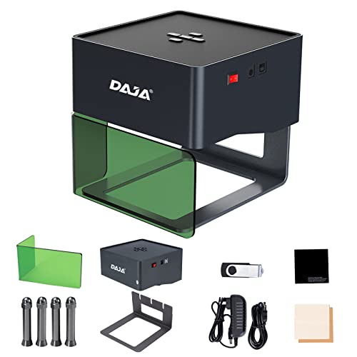 DAJA DJ6 Pro Laser Engraver with Higher Columns Portable Laser Engraving Machine Kits for DIY Supports Win/Mobile System/Offline Laser Cutter (Working area 3.15 * 3.15 inches)