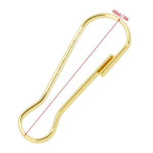 Mini Skater 0.63" Mini Metal Spring Hooks, Tiny Stainless Steel Lanyards Snap Clip Hooks, Keyring Accessory for Purse,Curtains,Jewelry Ring Craft and ID Card Key Chain Clip Parts(Light Gold, 200Pcs)