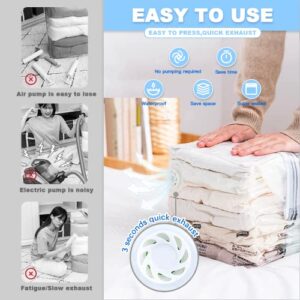 Vacuum Storage Bags, Space Saver Sealer Bags Compressed Closet Organizers and Storage Bags for Bedding, Comforter, Pillows, Towel, Blanket, Clothes Compress Cube No Pumps Needed 3 Pack (Large-3pcs)