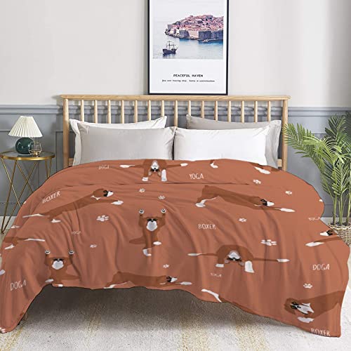 RICKYOUNG Boxer Dog Cute Fleece Flannel Lightweight Blankets Quilt Plush Soft Bedding Throw Blanket for Couch and Bed 40"x30" (Toddler) for Pet