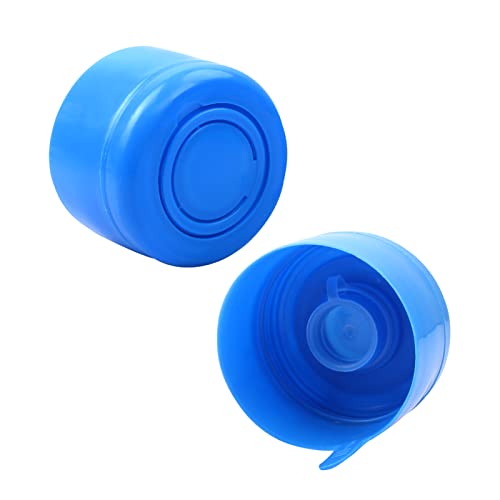 MJIYA 2PCS 5 Gallon Non-Spill Caps,Replacement Water Bottle Snap On Cap Anti Splash Peel 2 Piece