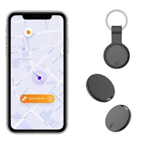 key finder locator, bluetooth tracker for wallets and keys, phone finder fits ios and android (2022 new), pack of 2, black