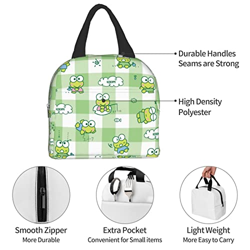 MCCEDMQ Cute Lunch Bag Reusable Insulated Bento Lunch Box for Women 8.5x8x5in