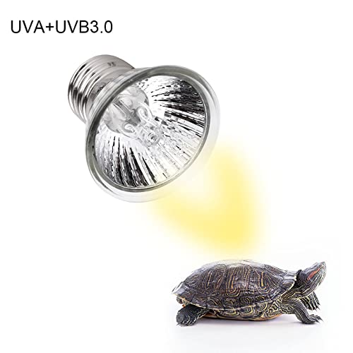 HOMUREN 8pcs 25W 220V Reptile Heat Lamp Bulb Turtle Back UVB+UVA Full Spectrum Sun Light Sunbathe for Lizard Amphibians