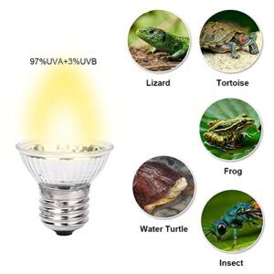 HOMUREN 8pcs 25W 220V Reptile Heat Lamp Bulb Turtle Back UVB+UVA Full Spectrum Sun Light Sunbathe for Lizard Amphibians