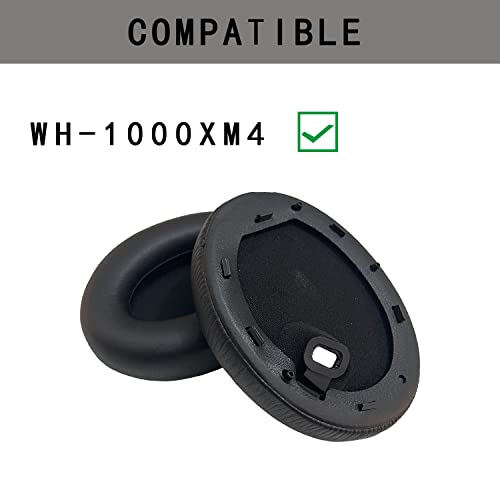 WH-1000XM4 Ear Pads Noise Isolation Memory Foam, Headphone Covers, Ear Pads Compatible with Sony WH-1000XM4 Wireless Over Ear Headphones(Black)