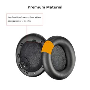 WH-1000XM4 Ear Pads Noise Isolation Memory Foam, Headphone Covers, Ear Pads Compatible with Sony WH-1000XM4 Wireless Over Ear Headphones(Black)