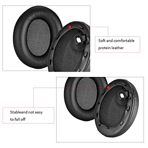 WH-1000XM4 Ear Pads Noise Isolation Memory Foam, Headphone Covers, Ear Pads Compatible with Sony WH-1000XM4 Wireless Over Ear Headphones(Black)