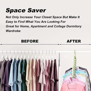 Mllkcao 1pc Multifunction Closet Organizer Magic Space Saving Hangers with 9 Holes, 360° Rotatable Closet Hanger for Clothes Pants