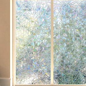 Window Privacy Film Static Cling Stained Glass Window Tinting Film for Home Windows Decorative - 35.4inches x 78.7inches