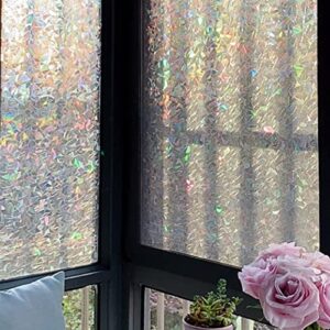 Window Privacy Film Static Cling Stained Glass Window Tinting Film for Home Windows Decorative - 35.4inches x 78.7inches