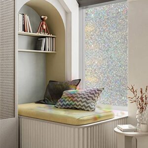 Window Privacy Film Static Cling Stained Glass Window Tinting Film for Home Windows Decorative - 35.4inches x 78.7inches