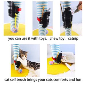 2 Packs Cat Self Groomer, Pet Massage Combs Brush, Cat Wall Scratcher Cat Grooming Brushes for Indoor Cats, Dog Bathing Brush with Catnip, Self Massage Tool for Long & Short Fur Kitten Cats Dogs