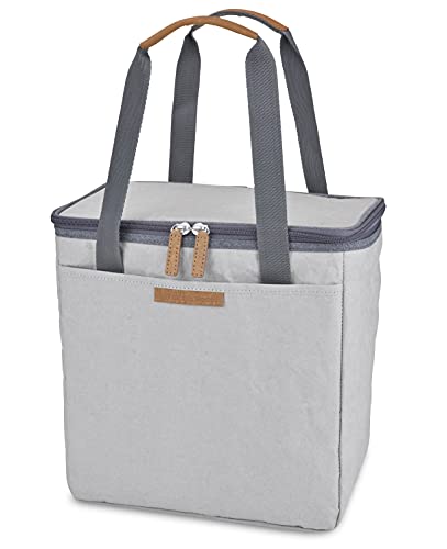 Insulated Travel Cooler Bag – Out of the Woods Dolphin Cooler – Vegan Picnic Bag/Cooler Tote with Zippered Body & Front Pocket – Sustainable Soft Side Cooler Bag with Strap