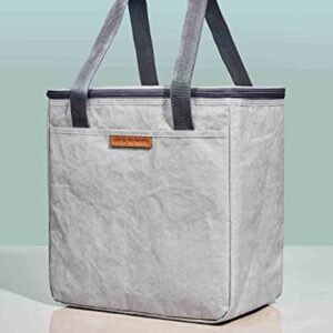 Insulated Travel Cooler Bag – Out of the Woods Dolphin Cooler – Vegan Picnic Bag/Cooler Tote with Zippered Body & Front Pocket – Sustainable Soft Side Cooler Bag with Strap