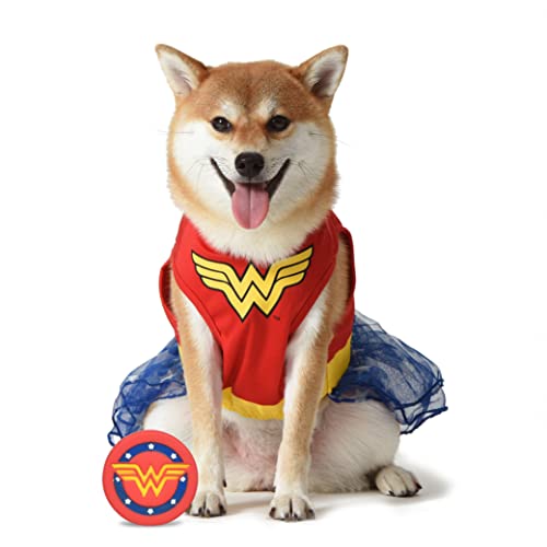 DC Comics Wonder Woman Dog Costume XSmall | Best DC Wonder Woman Halloween Costume for Extra Small Dogs | Official Wonder Woman Dog Costume for Pets Halloween, Dog Halloween Costume