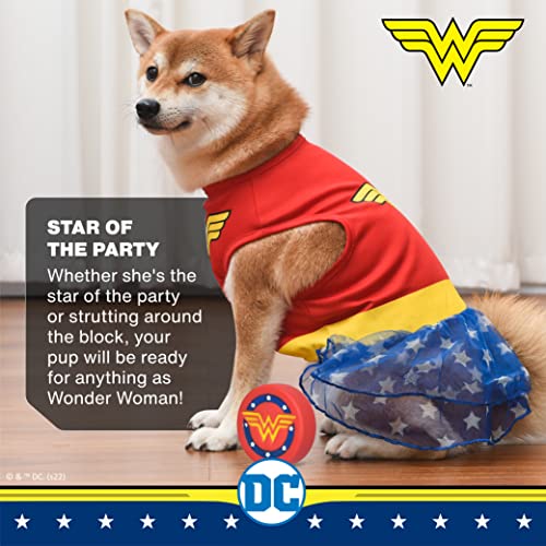 DC Comics Wonder Woman Dog Costume XSmall | Best DC Wonder Woman Halloween Costume for Extra Small Dogs | Official Wonder Woman Dog Costume for Pets Halloween, Dog Halloween Costume