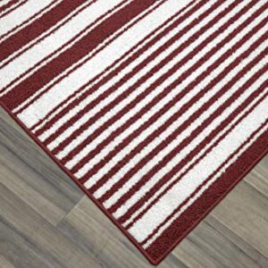 Garland Rug Cape Cod 6 ft. x 8 ft. Area Rug Chilli Red