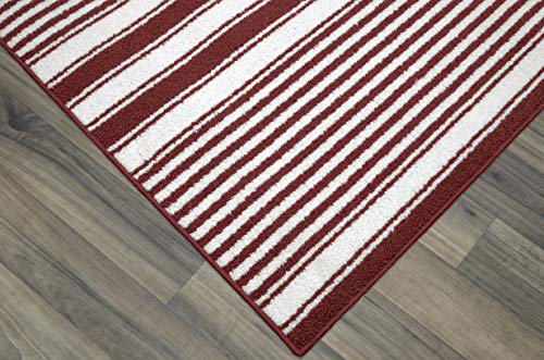 Garland Rug Cape Cod 6 ft. x 8 ft. Area Rug Chilli Red