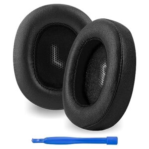 ear pads for jbl e55bt headphones replacement ear cushions, ear covers, headset earpads (protein leather/black)