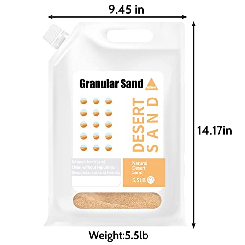 kathson Hamster Bath Sand 5.5LB Gerbil Dust Free Potty Litter Bathing Sand for Guinea Pig Chinchilla Rat Mice Small Animal